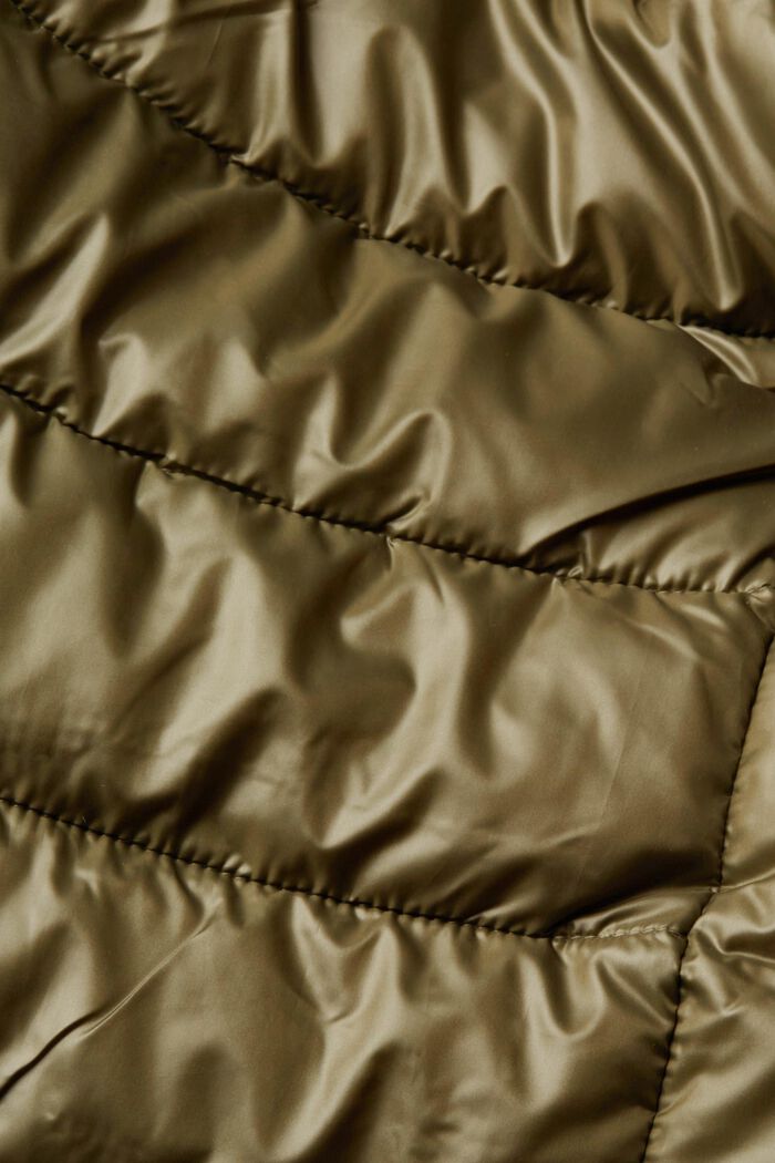 Reciclado: chaleco acolchado con capucha extraíble, DARK KHAKI, detail image number 5