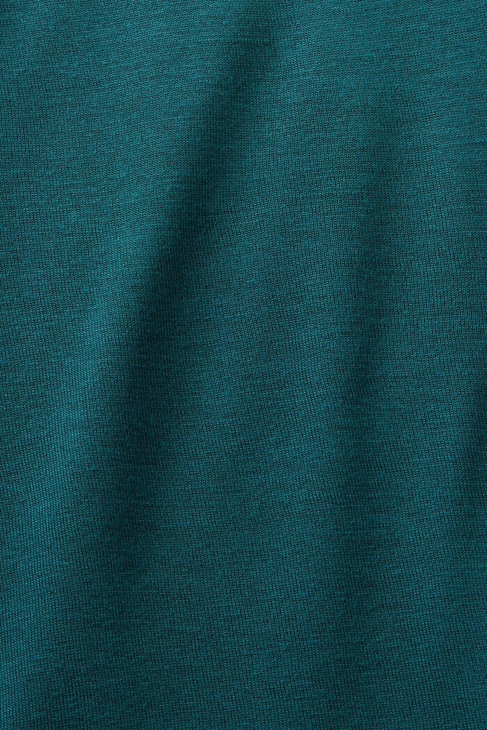 Camiseta de manga larga de tejido jersey con cuello cascada, EMERALD GREEN, detail image number 6