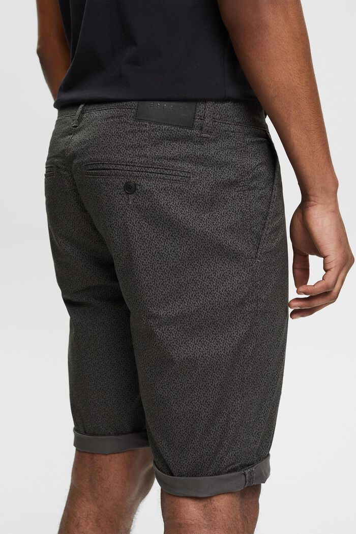 Pantalones cortos de algodón ecológico con estampado y llavero, DARK GREY, detail image number 5