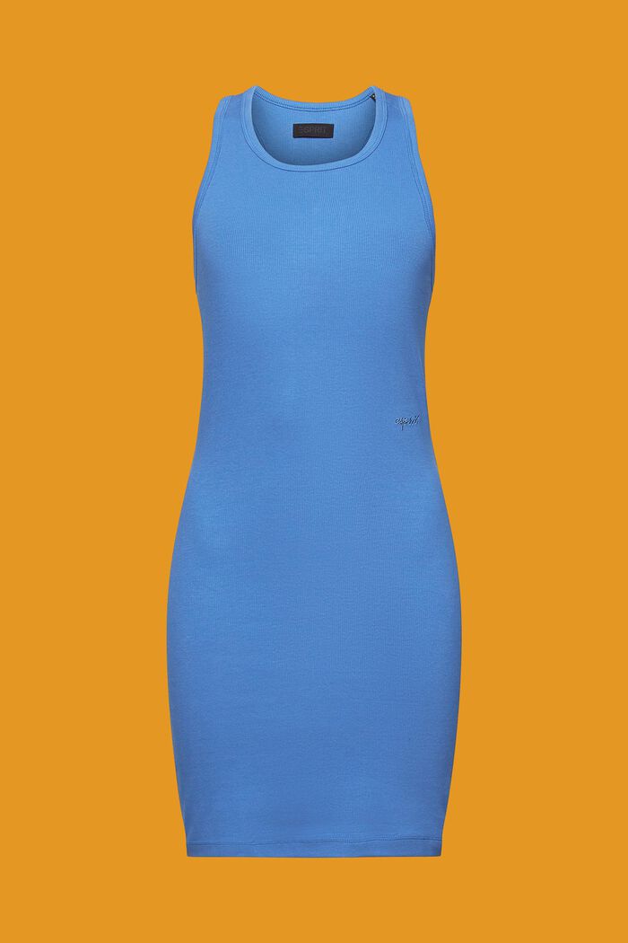 Vestido de punto elástico, GREY BLUE, detail image number 7