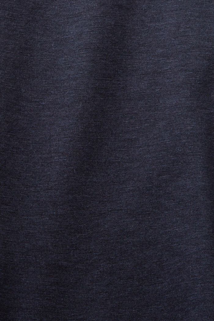 Top de tejido jersey de mezcla de algodón con cuello alto, NAVY, detail image number 5