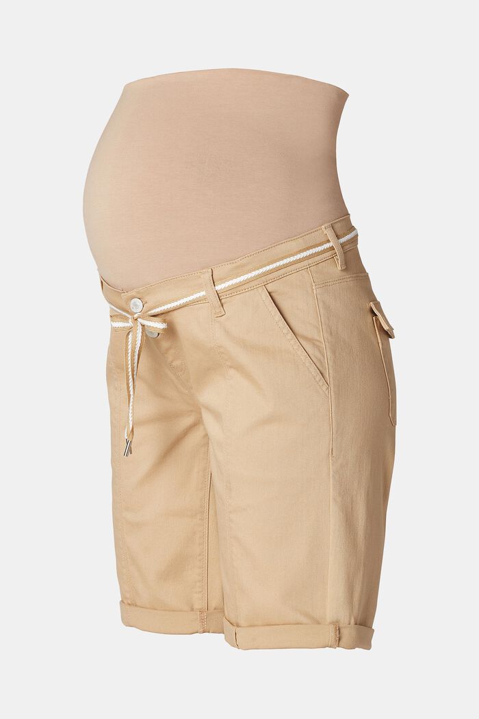 Pantalones cortos con faja premamá y cinturón