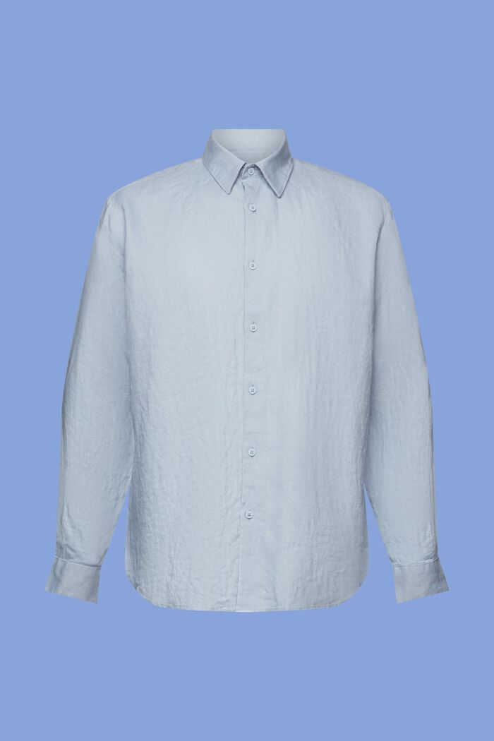 Camisa de lino, LIGHT BLUE LAVENDER, detail image number 6