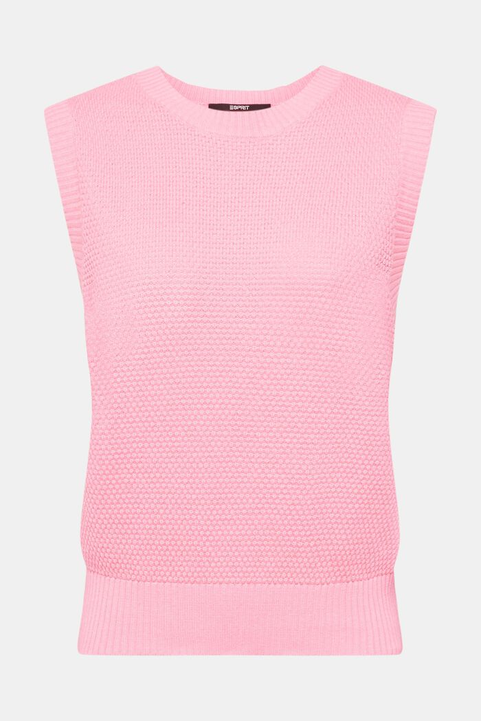 Jersey sin mangas, mezcla de algodón, PINK, detail image number 5