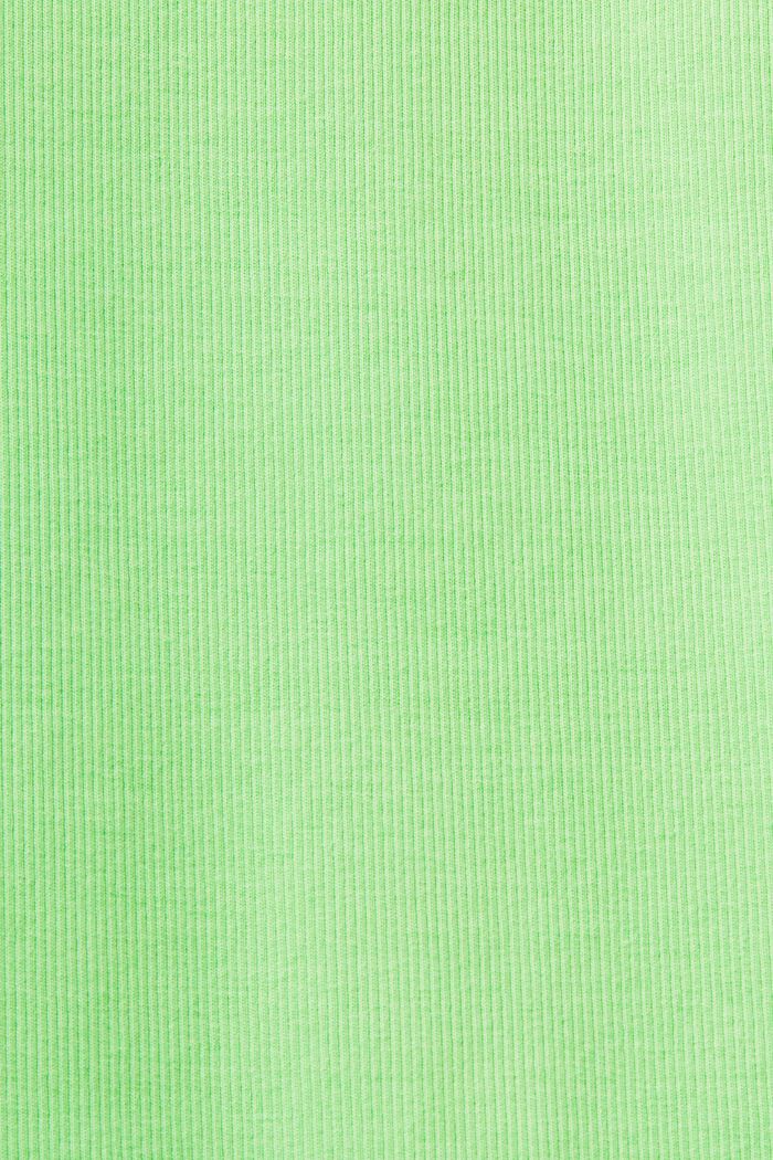 Camiseta de tirantes de punto de algodón, logotipo, CITRUS GREEN, detail image number 5