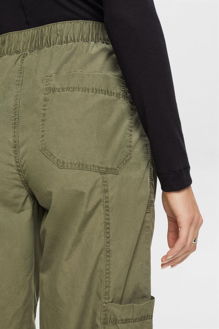 Pantalones estilo cargo, 100 % algodón, KHAKI GREEN, detail image number 4
