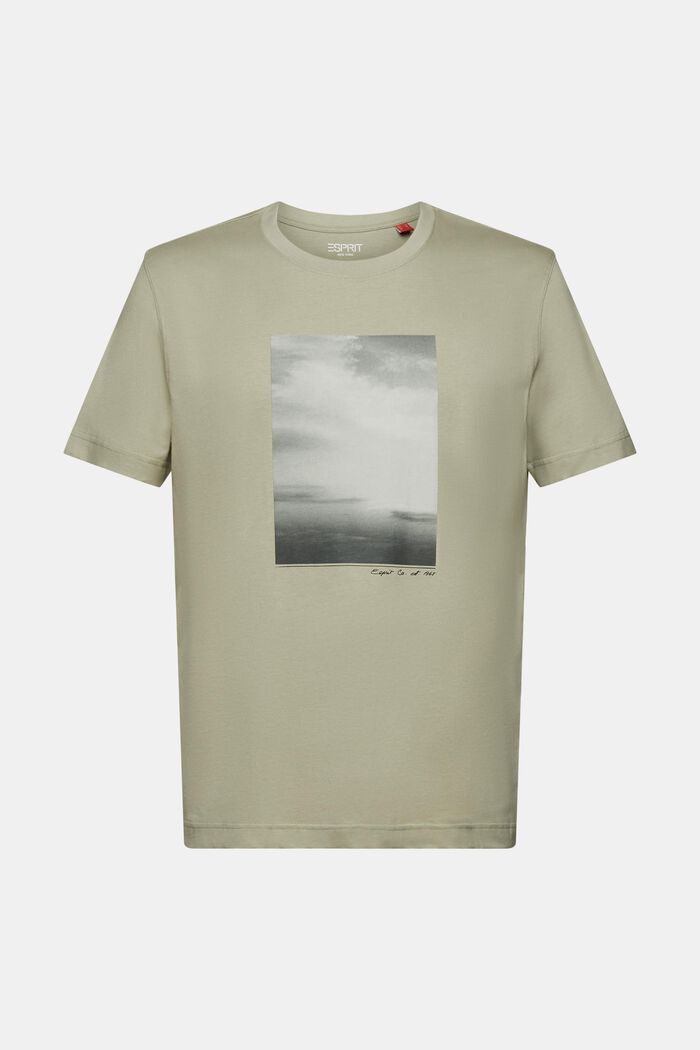 Camiseta estampada de algodón ecológico, DUSTY GREEN, detail image number 5