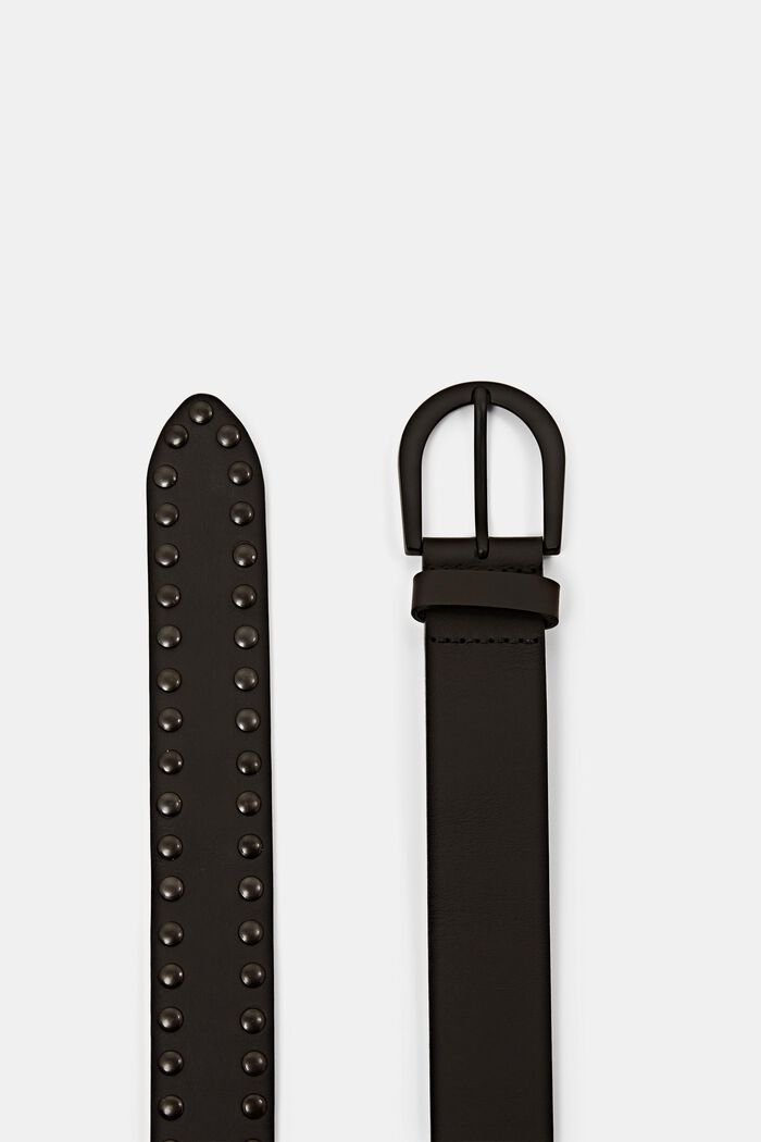 Cinturón de cuero con tachuelas, BLACK, detail image number 1