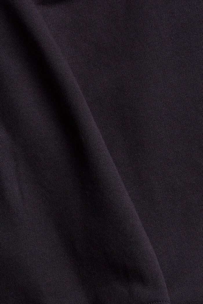 Shorts de felpa en mezcla de algodón, BLACK, detail image number 5