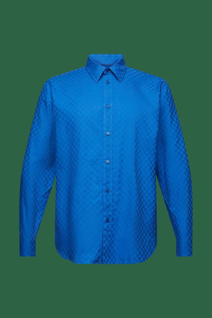 Camisa de algodón jacquard, BRIGHT BLUE, detail image number 8