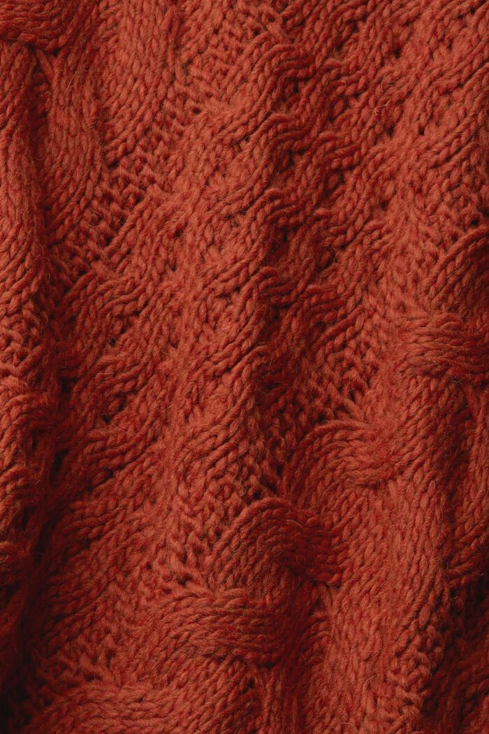 Poncho en mezcla de lana, GOLDEN ORANGE, detail image number 2