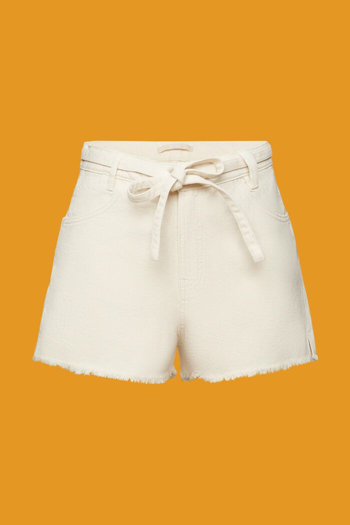 Shorts vaqueros con cintura alta y lazada, ICE, detail image number 7