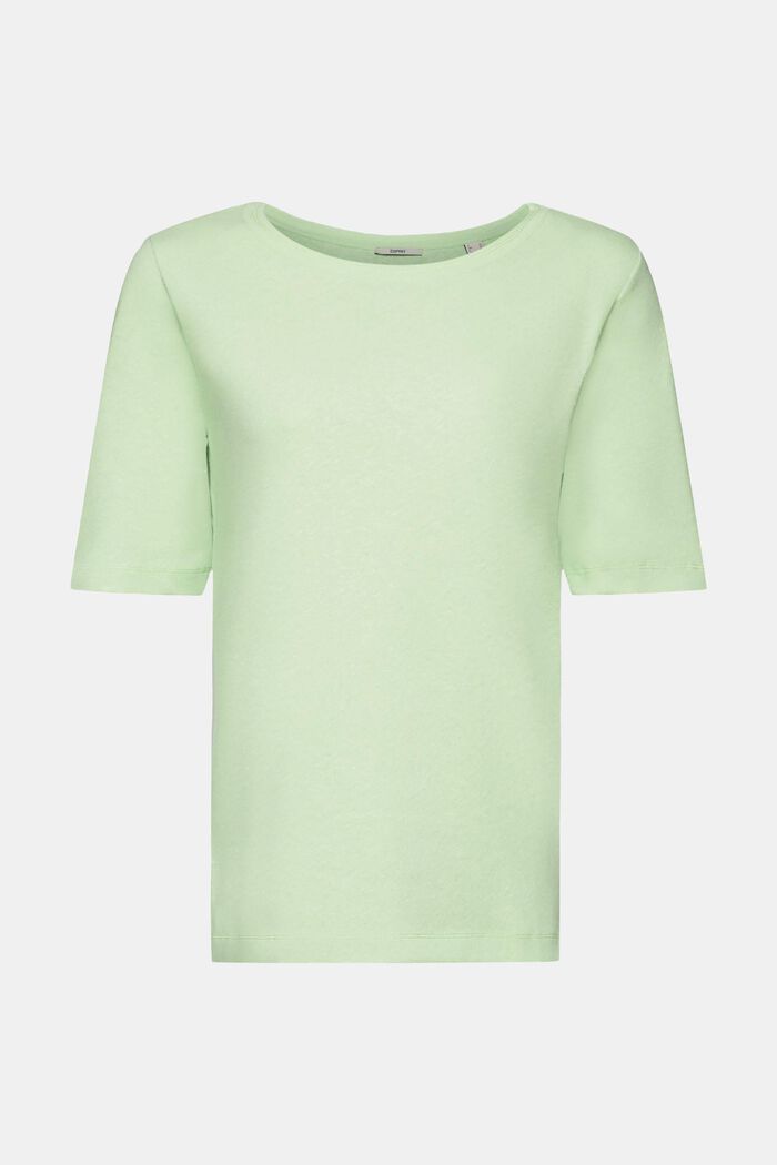 Camiseta de mezcla de lino, CITRUS GREEN, detail image number 5