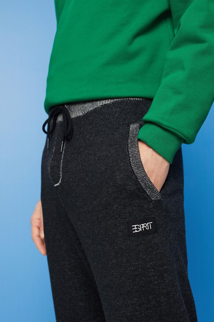Pantalón deportivo de cintura alta con logo estampado, BLACK, detail image number 2