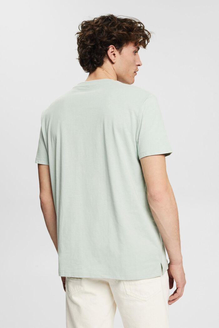 Con lino: camiseta de jersey con bolsillo en el pecho, LIGHT KHAKI, detail image number 3