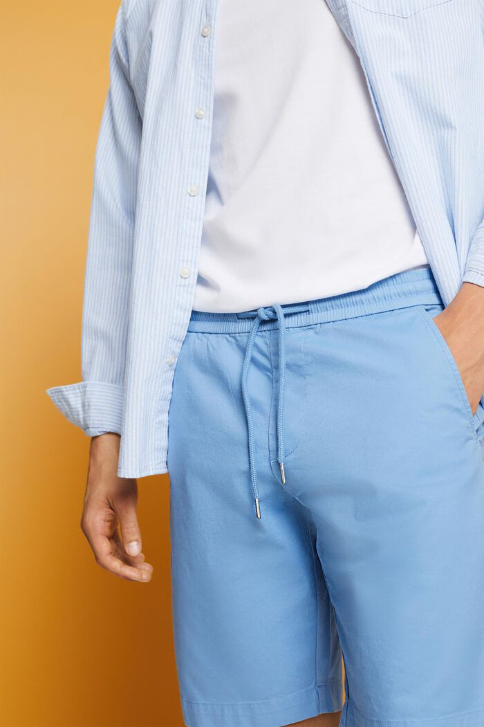 Pantalones cortos en sarga de algodón, LIGHT BLUE, detail image number 2
