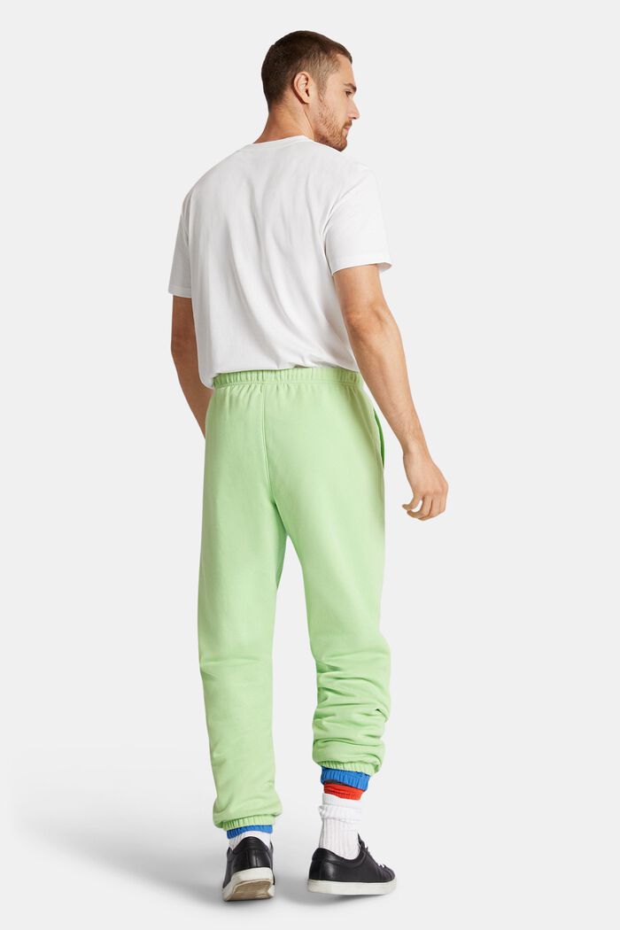 Pantalones de felpa de algodón con logotipo, LIGHT GREEN, detail image number 3