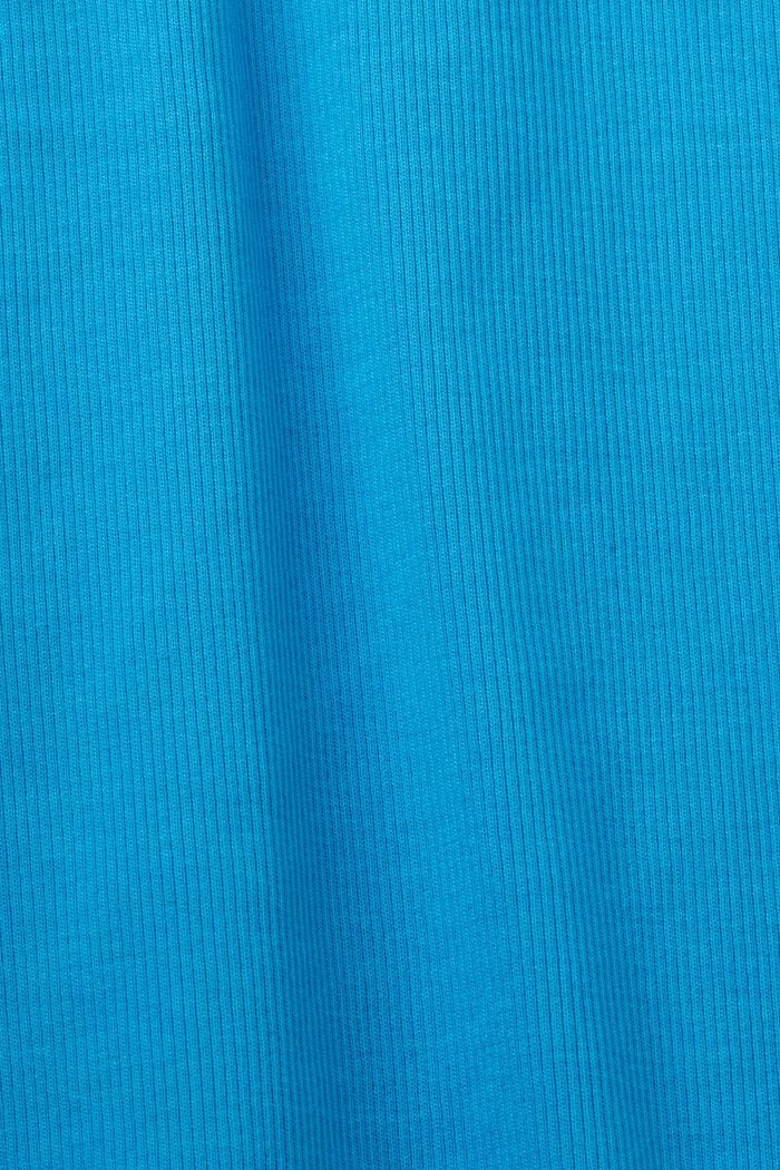 Camiseta de tirantes en jersey acanalado, algodón elástico, BLUE, detail image number 5