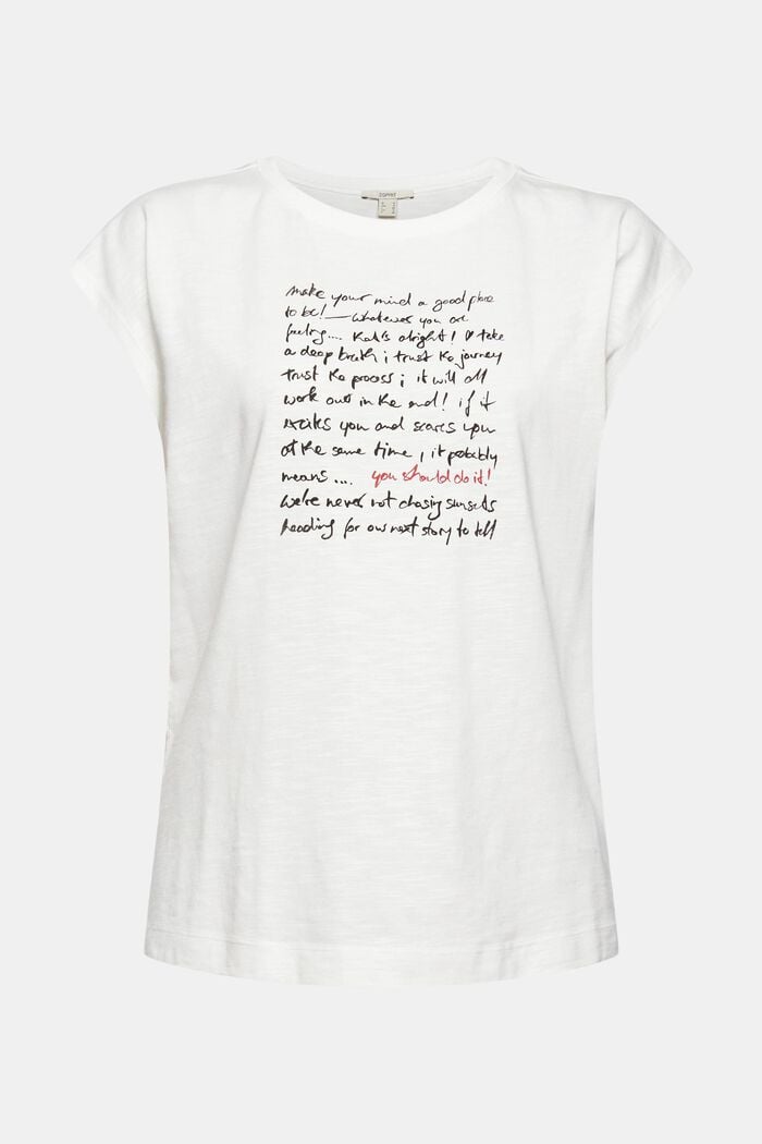 Camiseta estampada con algodón ecológico, OFF WHITE, detail image number 5