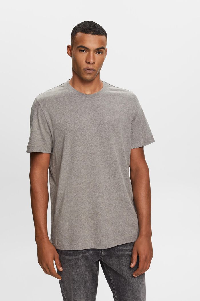 Camiseta de cuello redondo, 100% algodón, GUNMETAL, detail image number 0