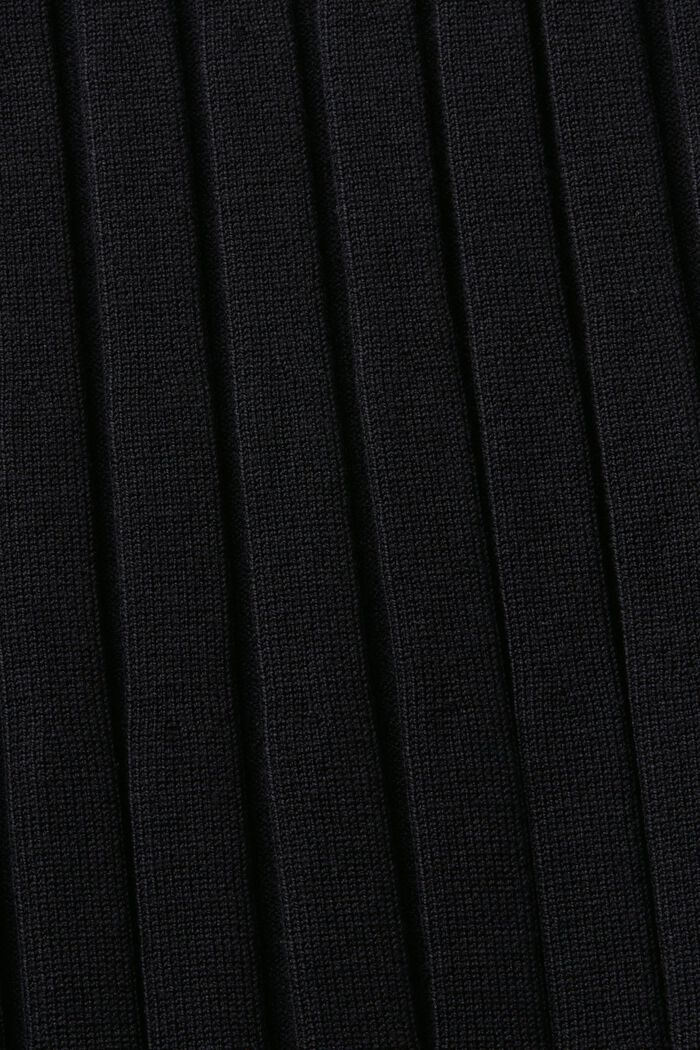 Falda midi de punto acanalado, BLACK, detail image number 5