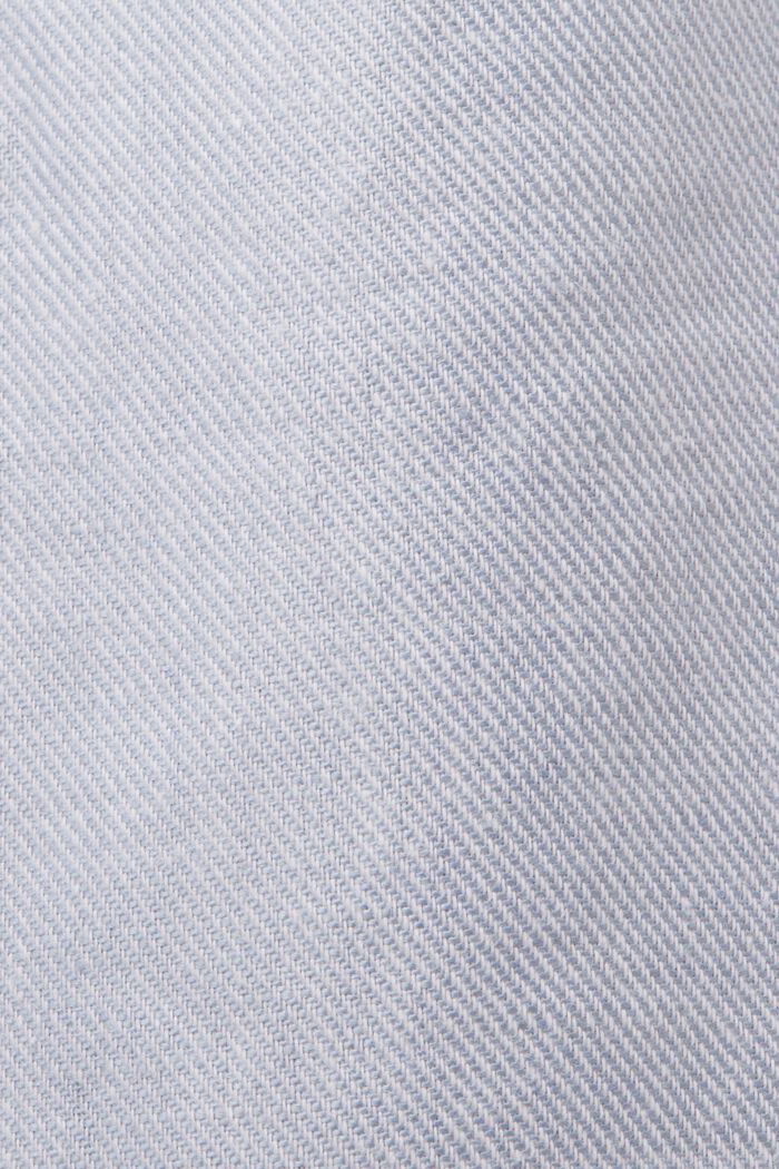 Pantalones chinos de largo tobillero con cinturón cosido, mezcla de lino, LIGHT BLUE LAVENDER, detail image number 6