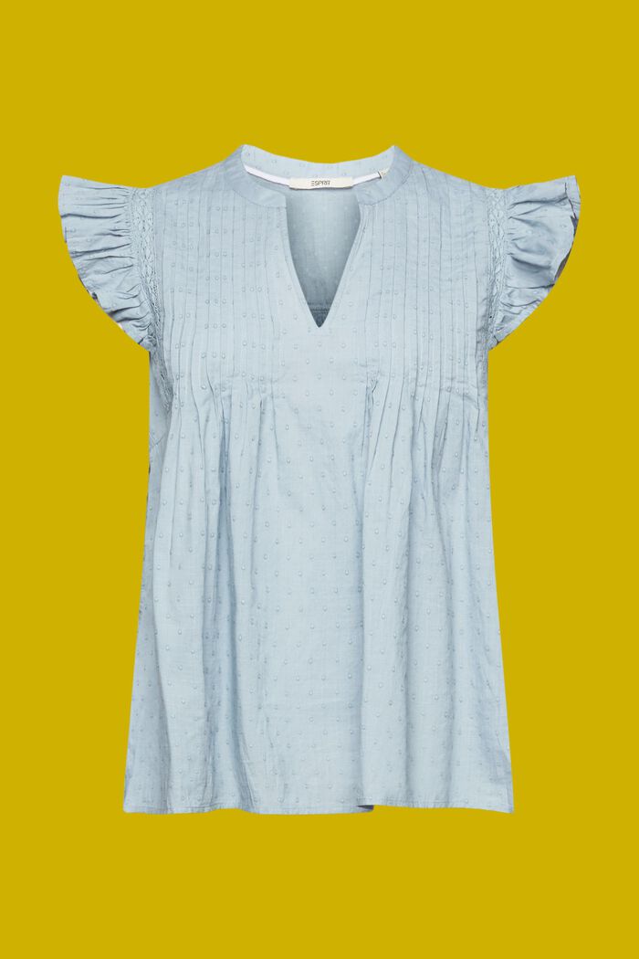 Blusa sin mangas a lunares, 100 % algodón, LIGHT BLUE LAVENDER, detail image number 5