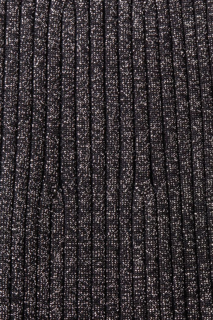 Falda midi de punto lamé, BLACK, detail image number 5