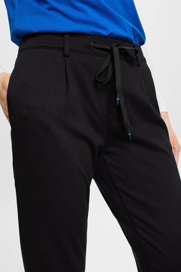 Pantalón elástico con cintura elástica, BLACK, detail image number 2