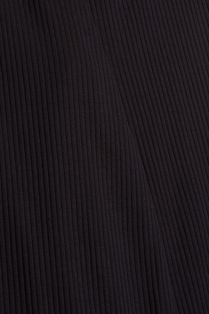 Pantalón de pernera ancha en algodón ecológico, BLACK, detail image number 4