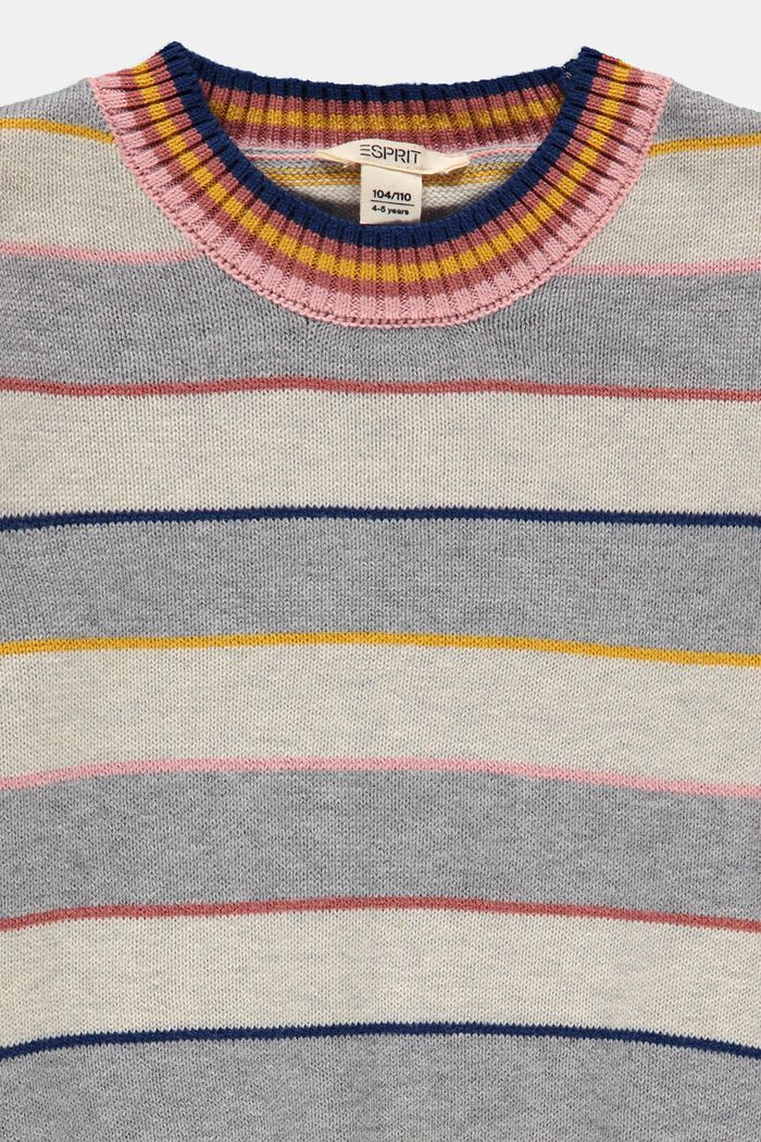 Jersey confeccionado en mezcla de algodón con diseño de rayas de colores, SILVER, detail image number 2