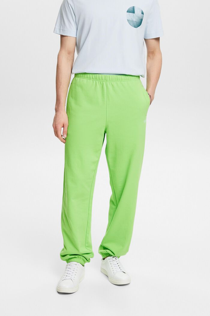Pantalones de felpa de algodón con logotipo, CITRUS GREEN, detail image number 0