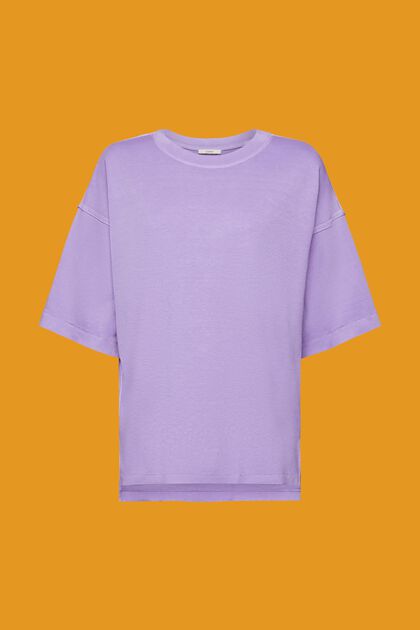 Camiseta extragrande de algodón, PURPLE, overview
