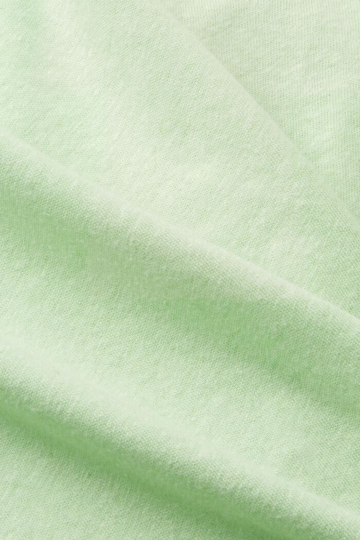 Camiseta de mezcla de lino, CITRUS GREEN, detail image number 4