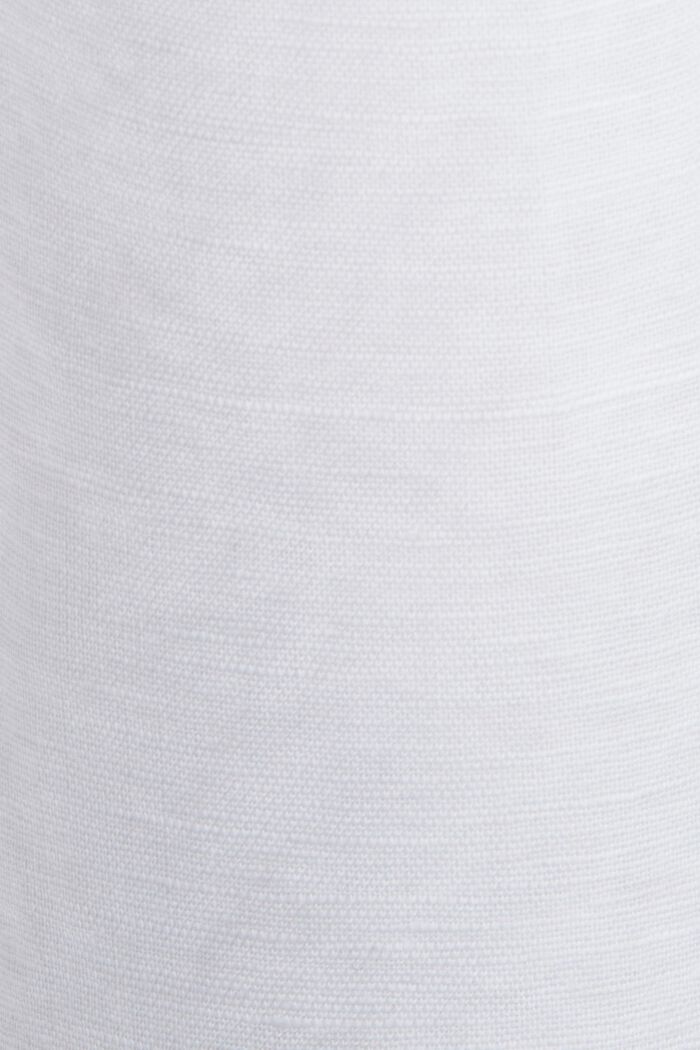 CURVY Blusa camisera en mezcla de lino y algodón, WHITE, detail image number 1