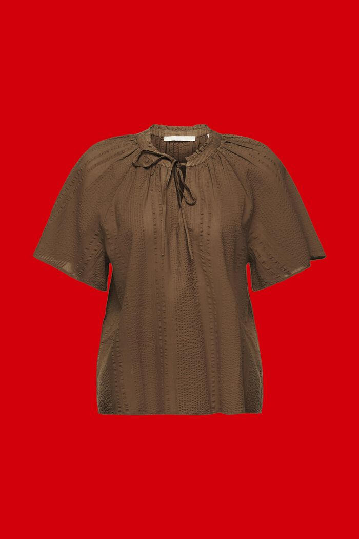 Blusa de algodón, KHAKI GREEN, detail image number 6