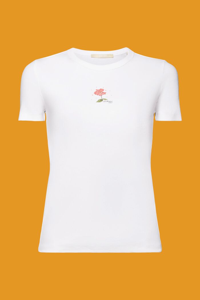 Camiseta con estampado frontal, WHITE, detail image number 6
