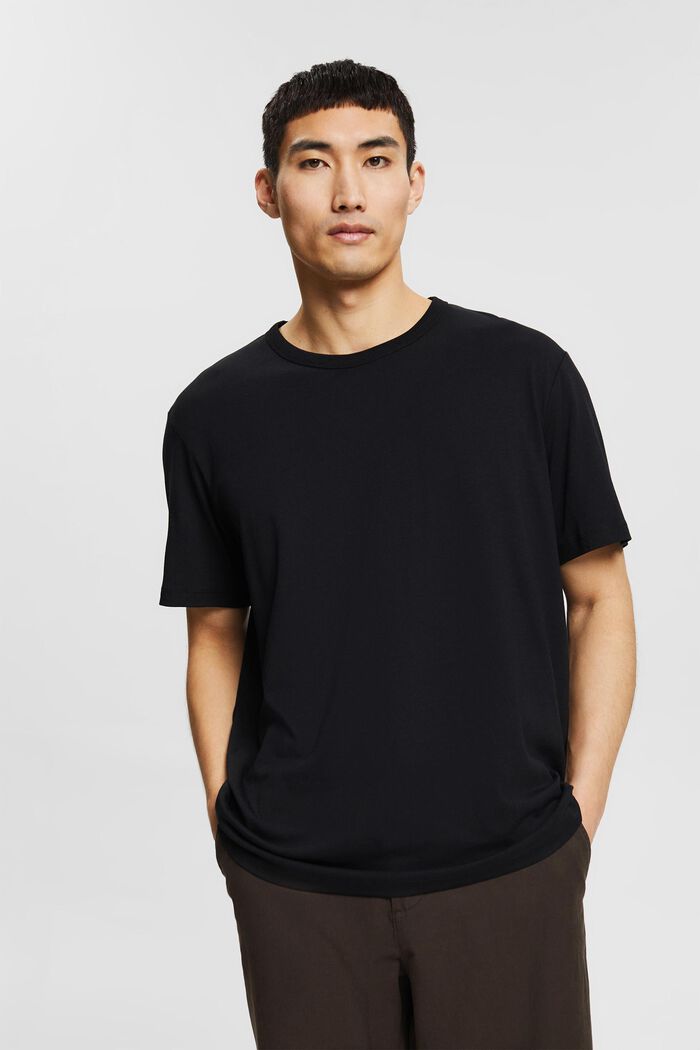 Con TENCEL™: camiseta oversize, BLACK, detail image number 0