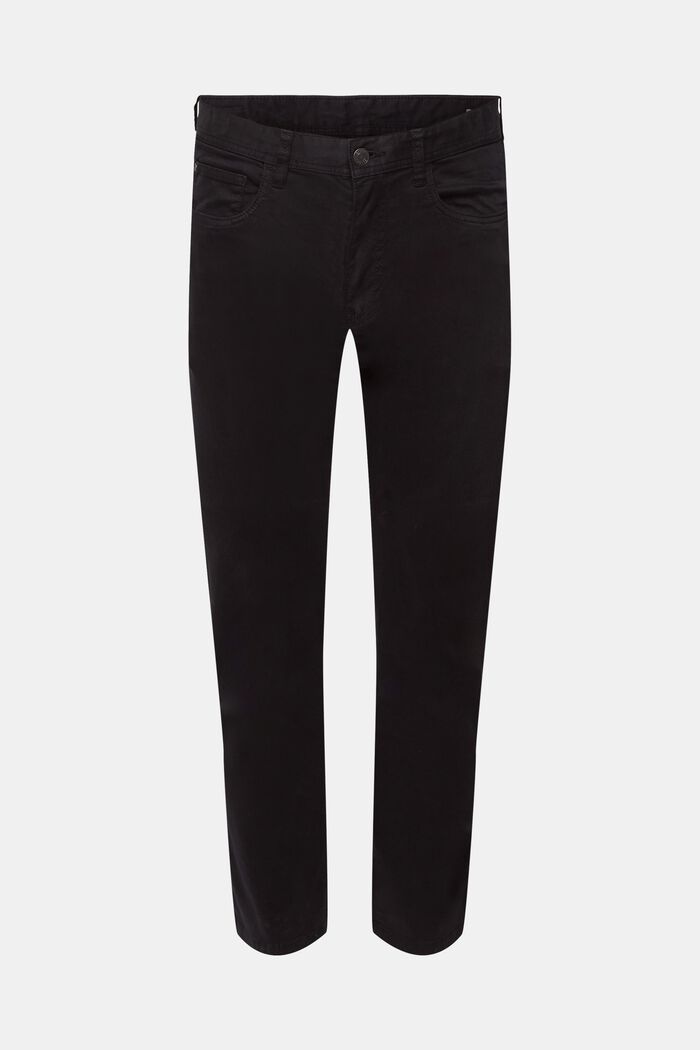 Pantalones slim fit, algodón ecológico, BLACK, detail image number 7