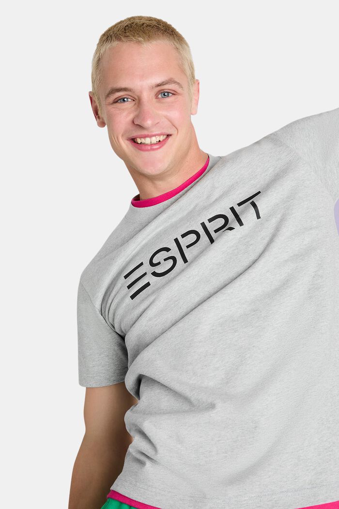 Camiseta unisex en jersey de algodón con logotipo, LIGHT GREY, detail image number 4
