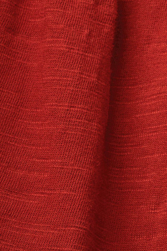 Vestido de tejido jersey con mangas bordadas de encaje, TERRACOTTA, detail image number 5