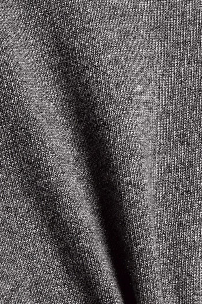 Con lana y cachemir: Jersey de cuello mao, NEW MEDIUM GREY, detail image number 4