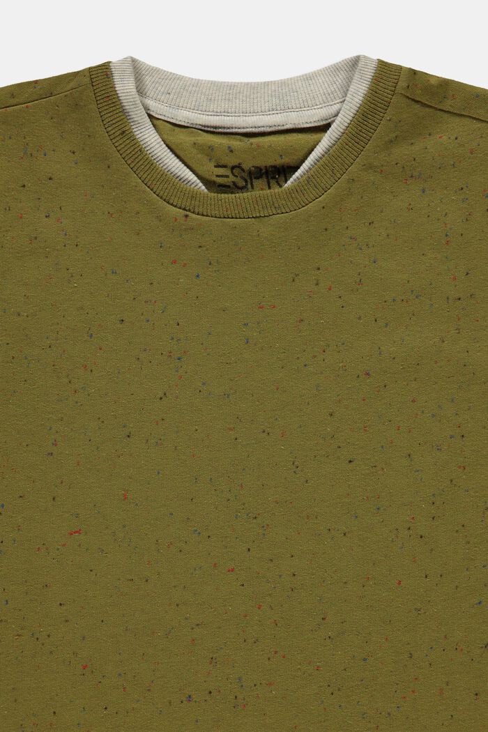 Camiseta de algodón con cuello doble, LEAF GREEN, detail image number 2