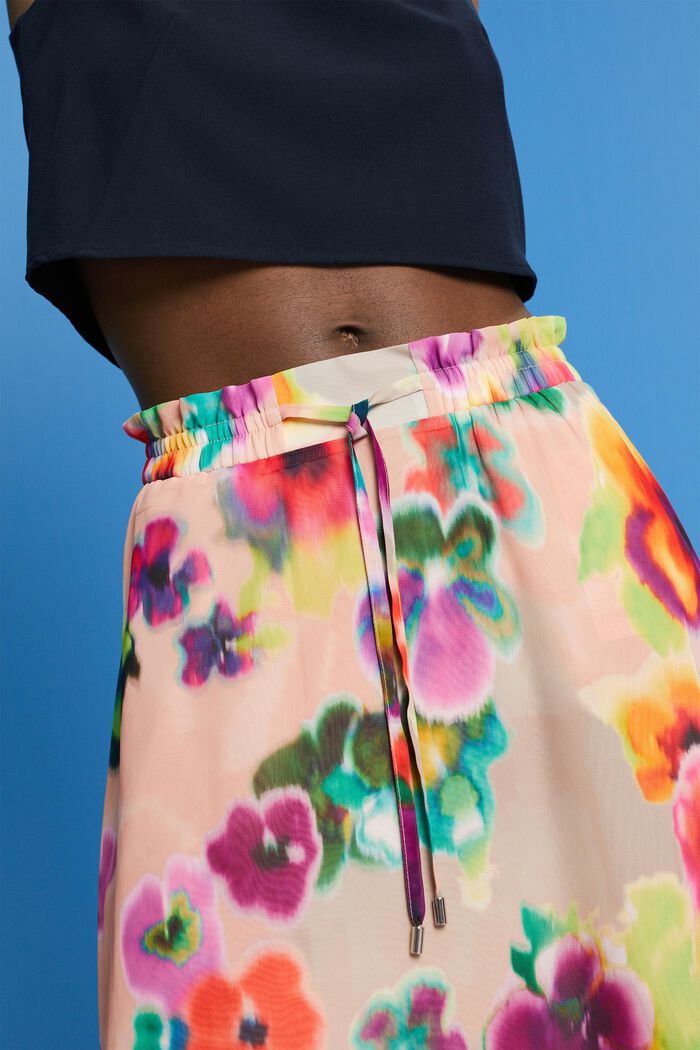 Falda midi con estampado de colores, CORAL, detail image number 2