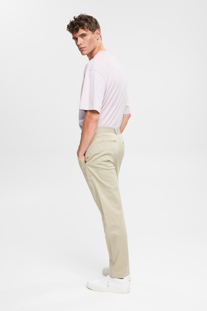 Con TENCEL™: pantalones chinos, BEIGE, detail image number 5