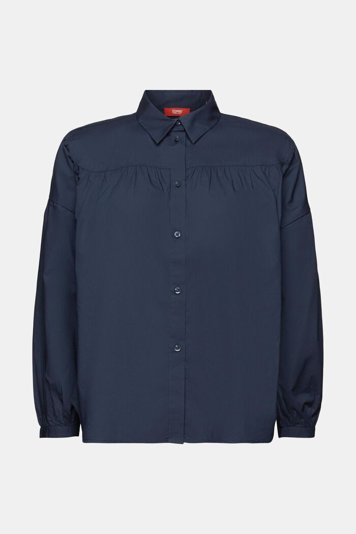 Blusa de popelina, 100% algodón, PETROL BLUE, detail image number 6