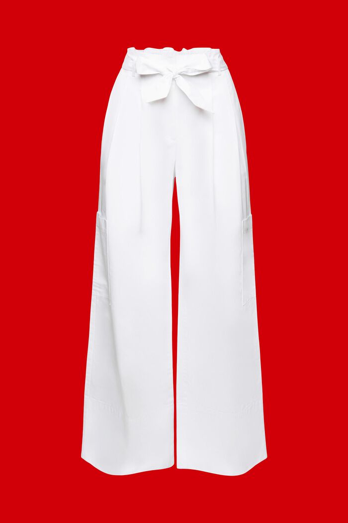 Pantalones cargo de pernera amplia, WHITE, detail image number 7