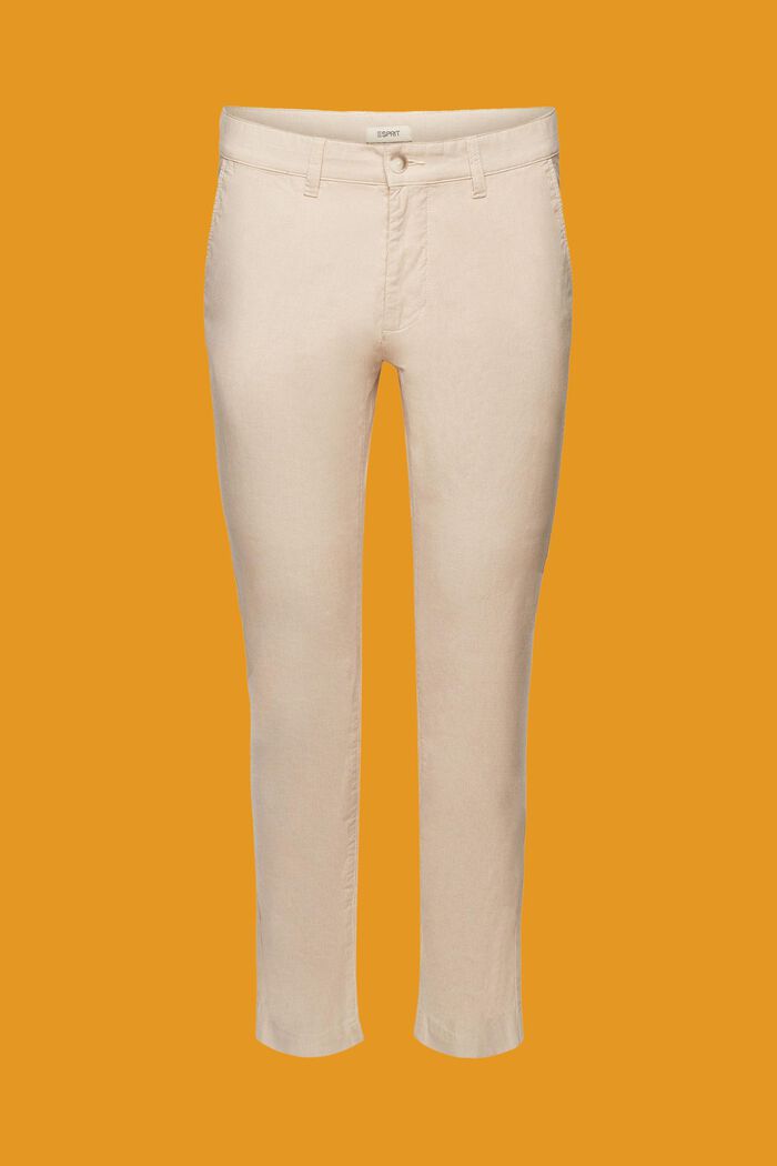 Pantalones chinos en dos tonos, LIGHT BEIGE, detail image number 5