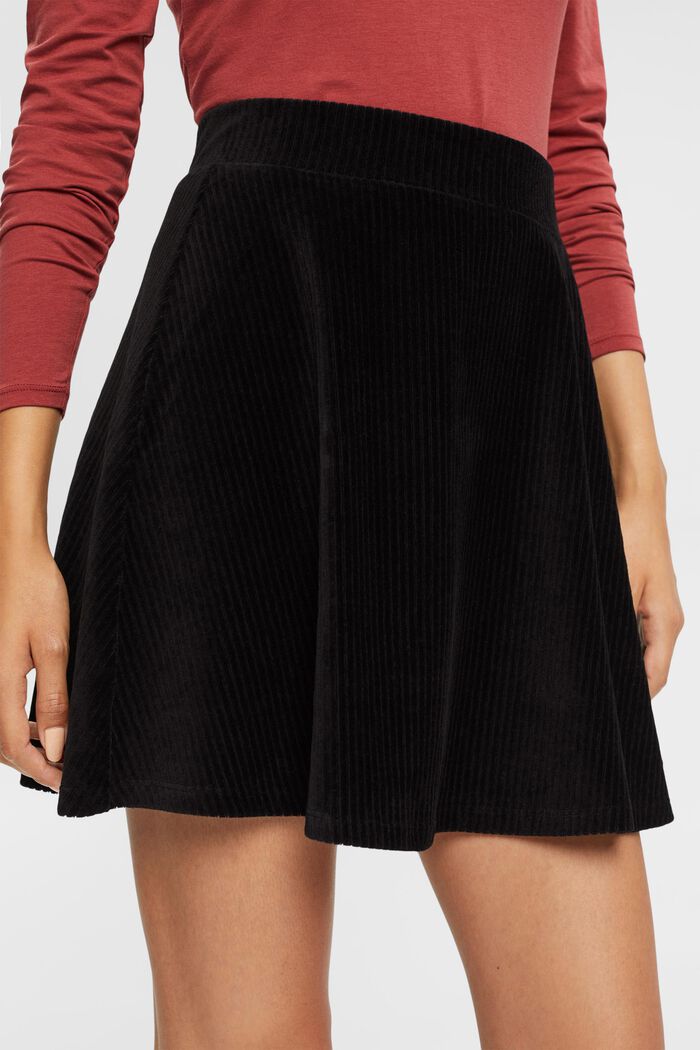 Minifalda de pana, BLACK, detail image number 0