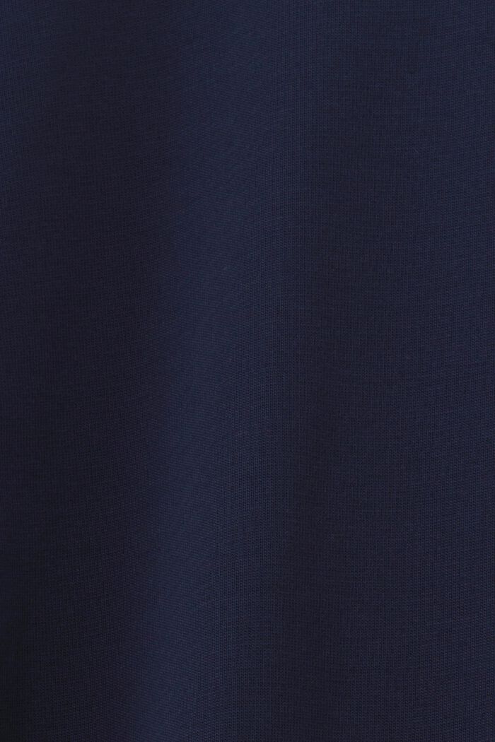 Camiseta de cuello redondo en tejido jersey de algodón Pima, NAVY, detail image number 5